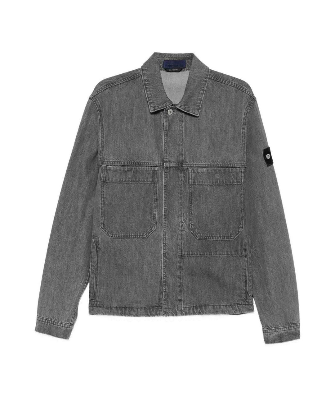 STONE ISLAND Серая хлопковая куртка, фото 1