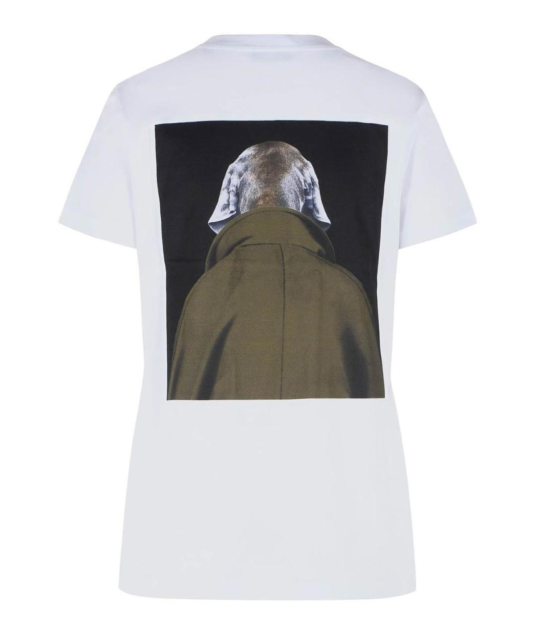 MAX MARA Белая хлопковая футболка, фото 2