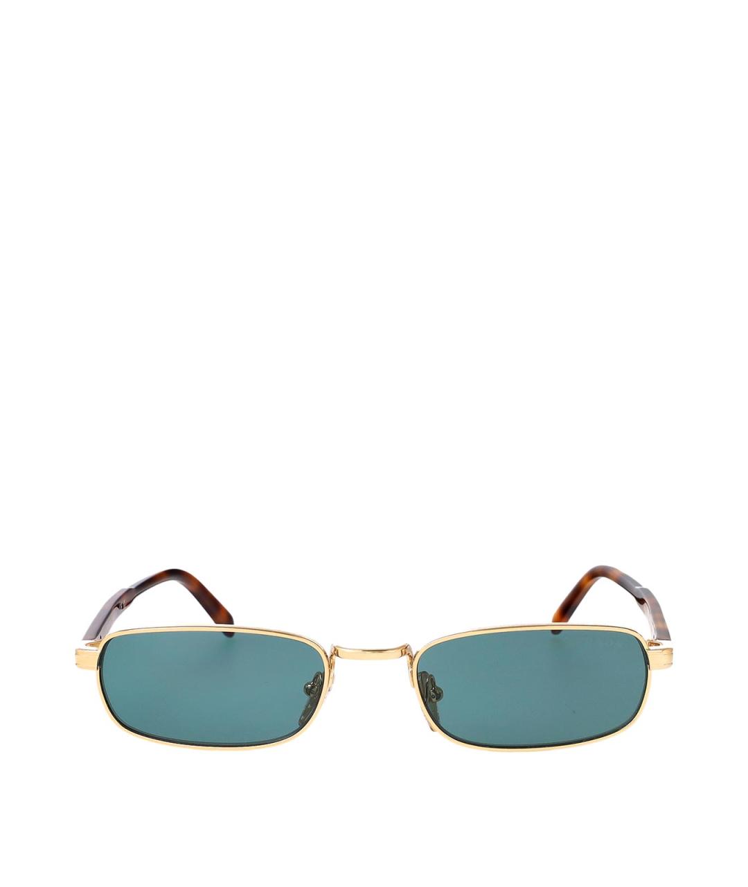PRADA Золотые металлические солнцезащитные очки, фото 5