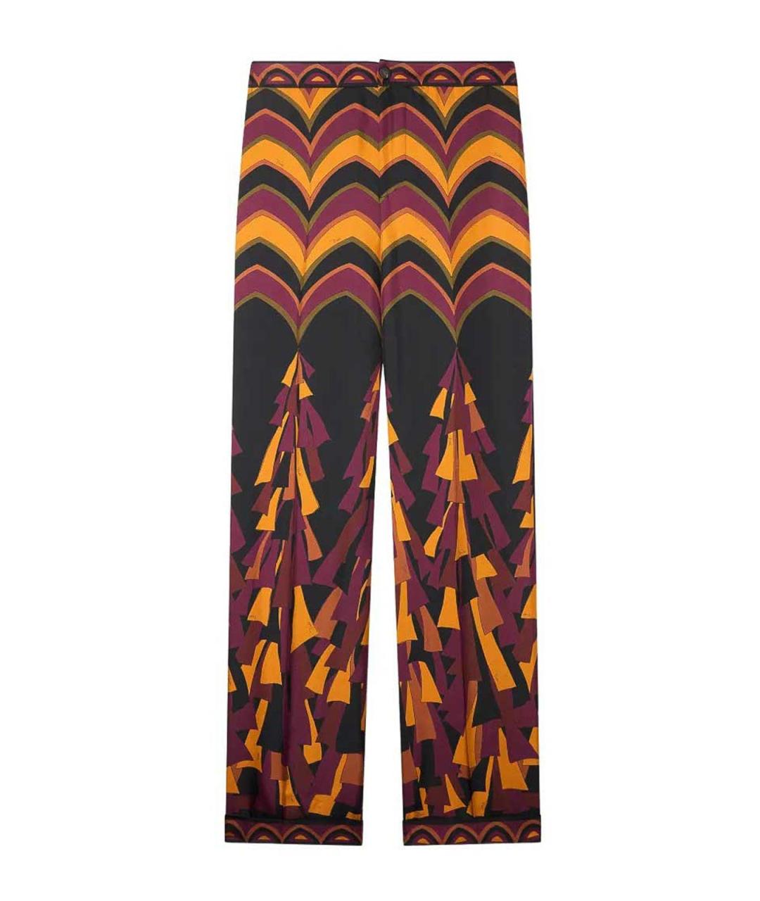 EMILIO PUCCI Мульти шелковые прямые брюки, фото 1