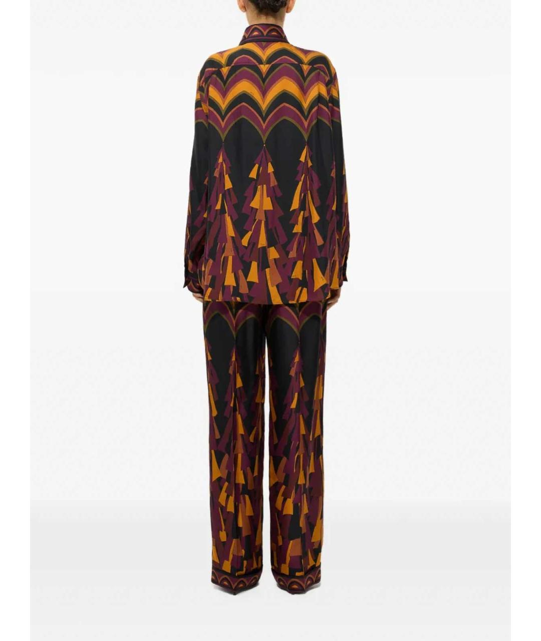 EMILIO PUCCI Мульти шелковые прямые брюки, фото 3