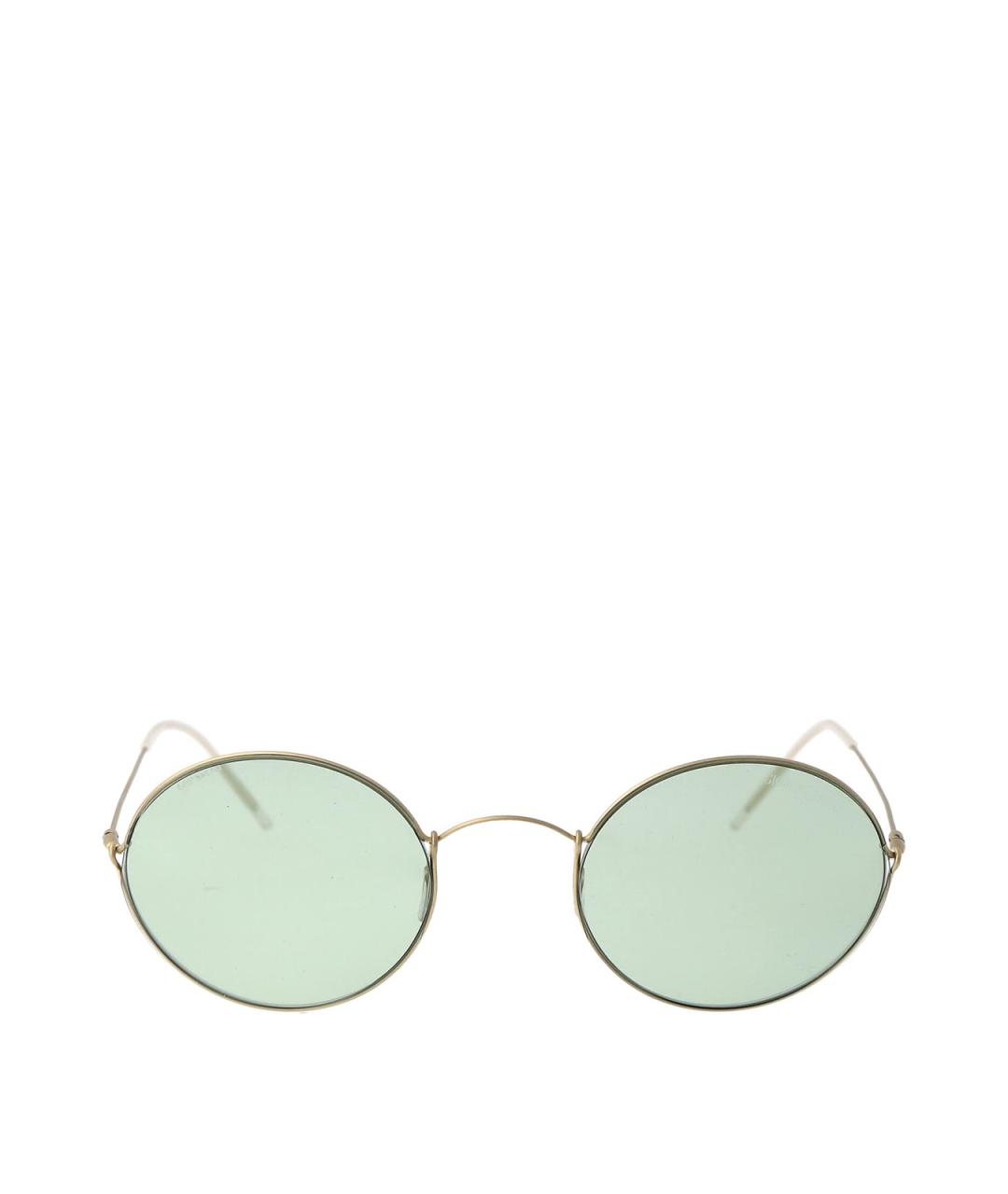 GIORGIO ARMANI Золотые металлические солнцезащитные очки, фото 1