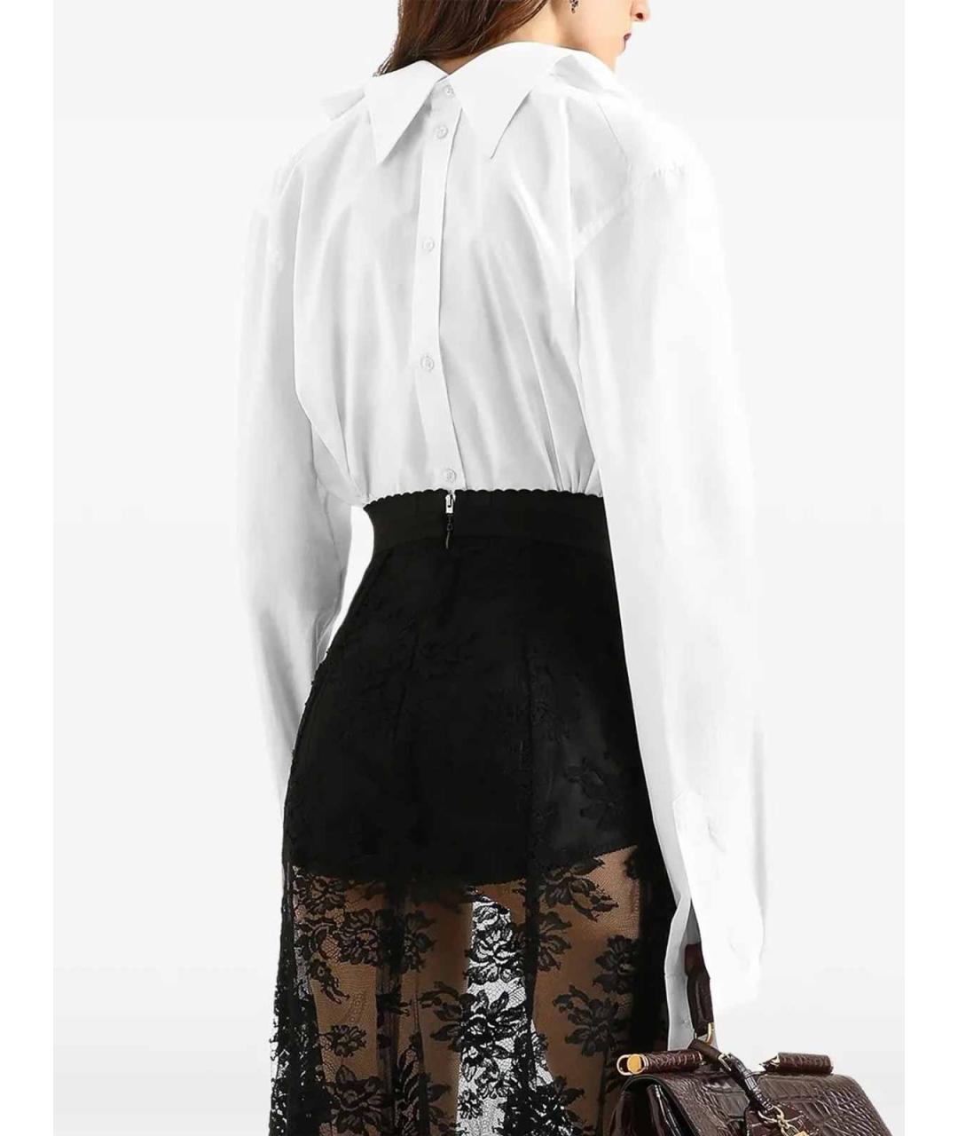 DOLCE&GABBANA Белая хлопковая рубашка, фото 4