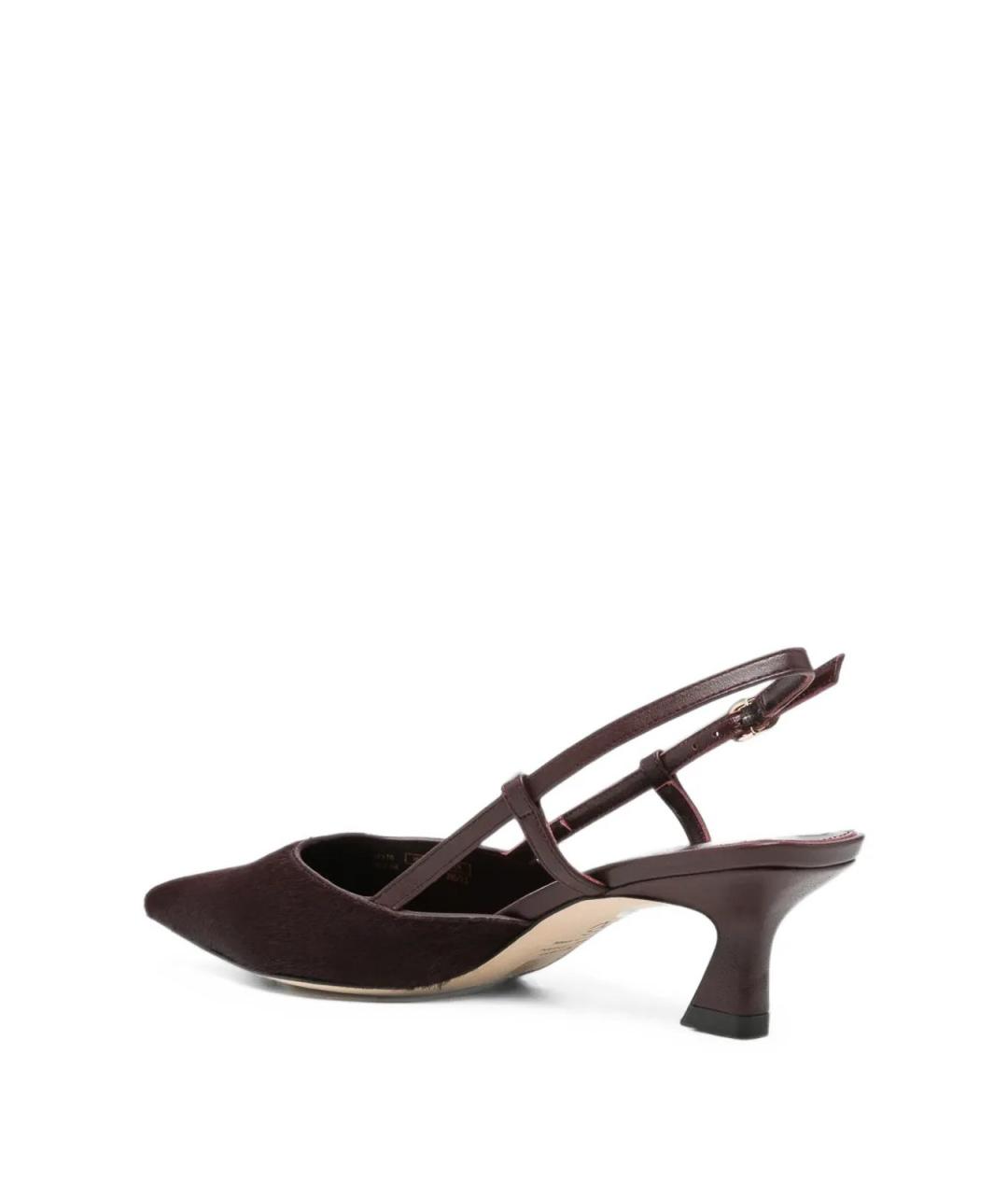 STUART WEITZMAN Бордовые кожаные туфли, фото 4