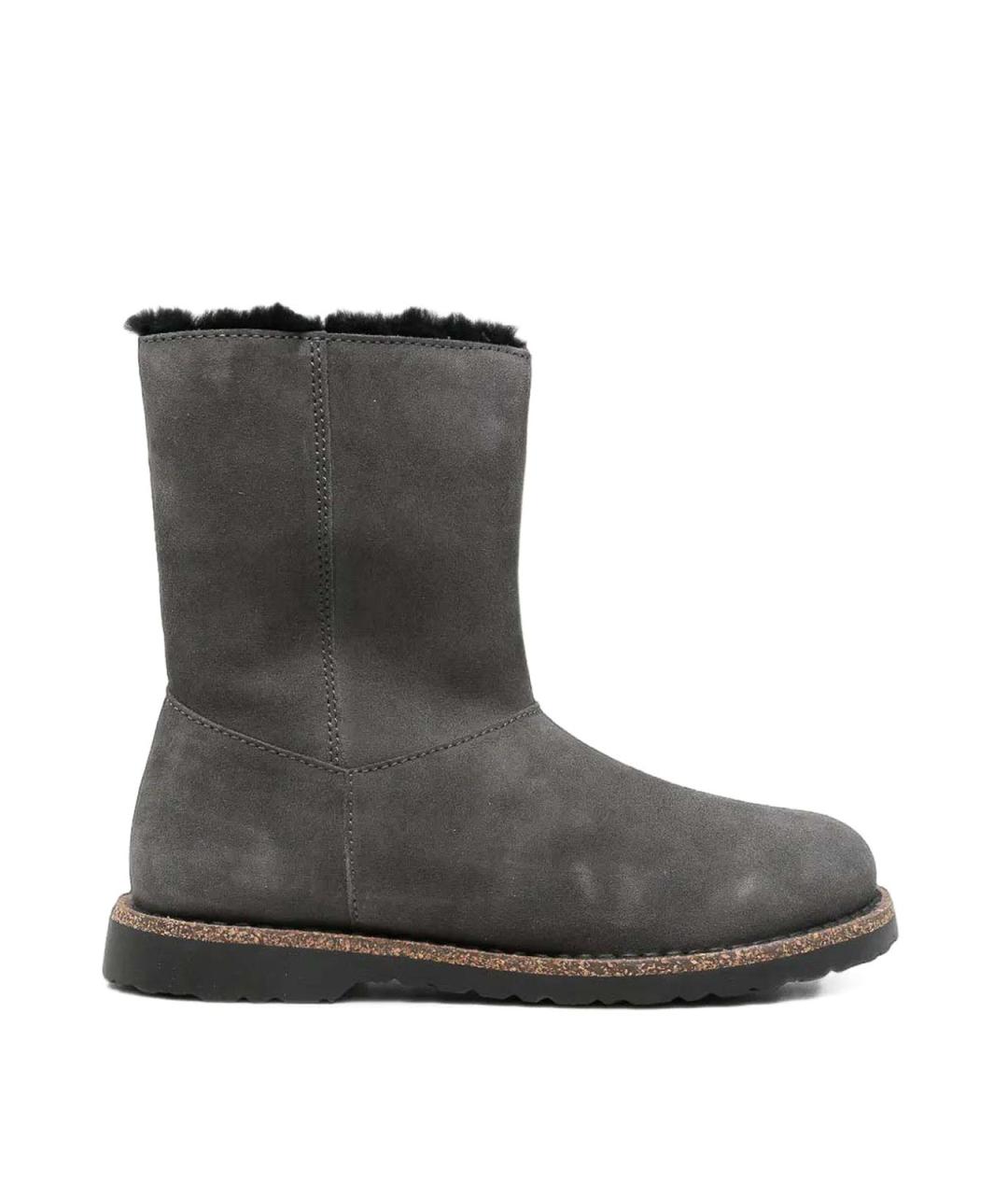 BIRKENSTOCK Серые замшевые ботинки, фото 1