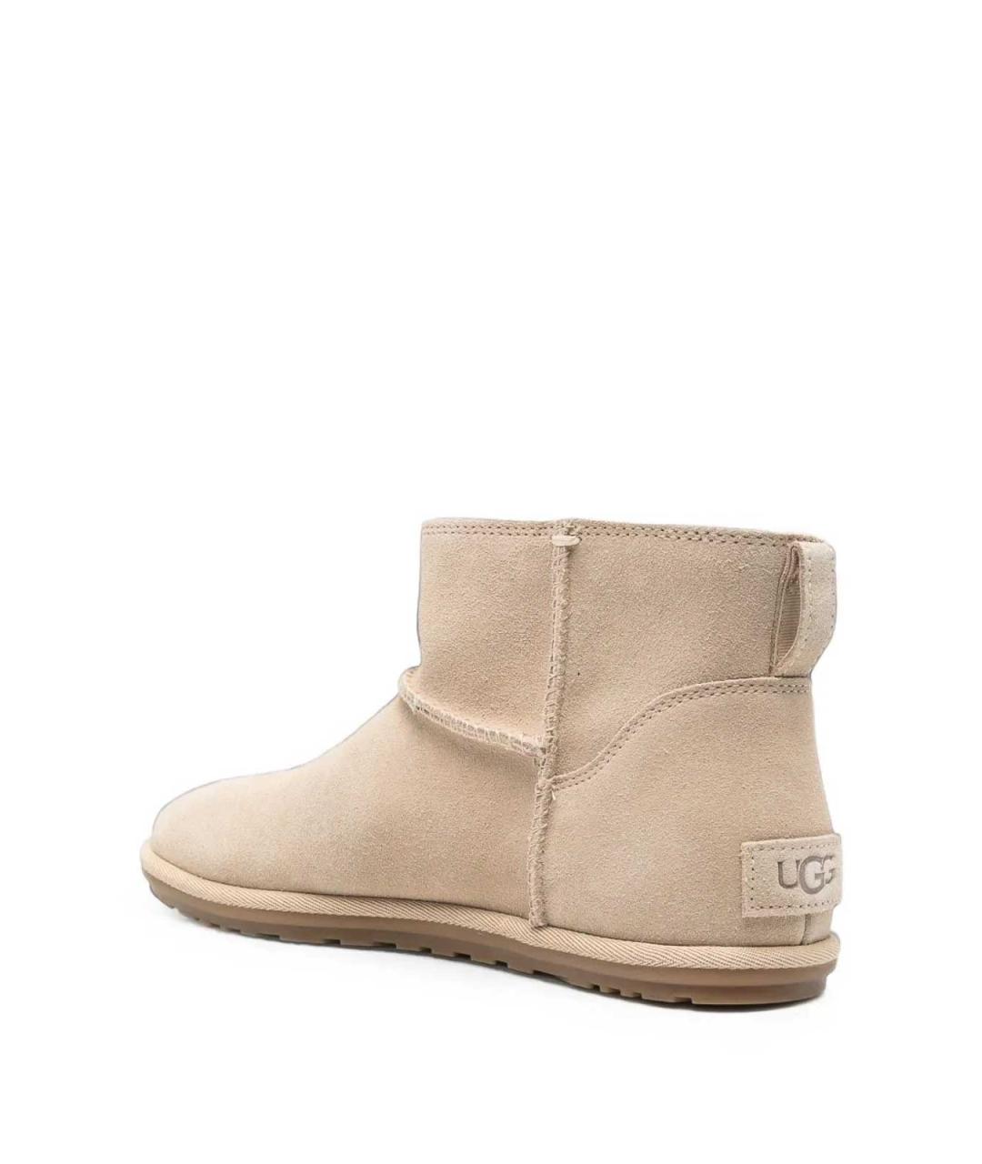 UGG Бежевые замшевые полусапоги, фото 3