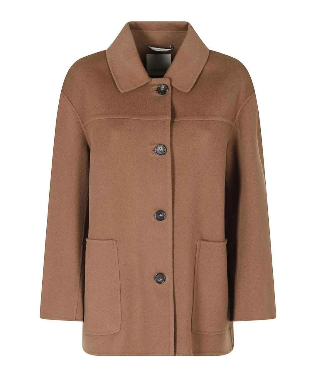 'S MAX MARA Бежевое шерстяное пальто, фото 1