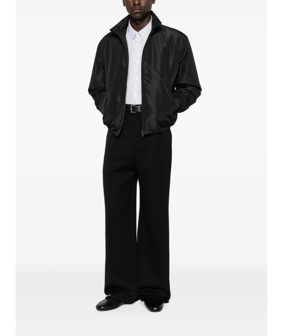 SAINT LAURENT Черные шерстяные классические брюки, фото 2