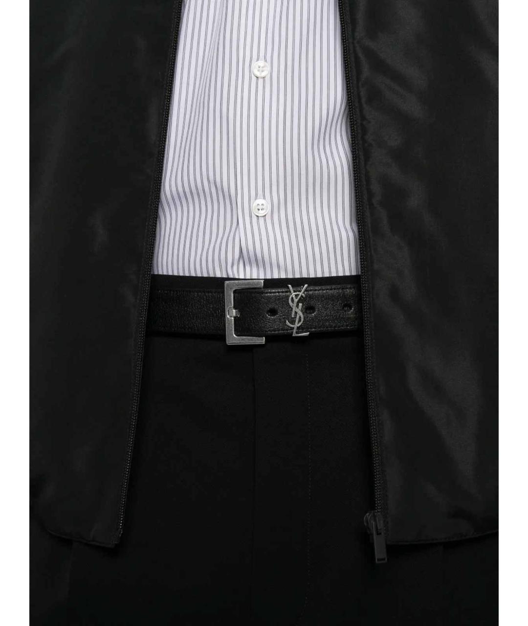 SAINT LAURENT Черные шерстяные классические брюки, фото 4