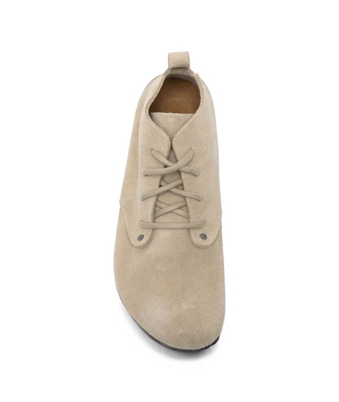 BIRKENSTOCK Бежевые замшевые ботинки, фото 3
