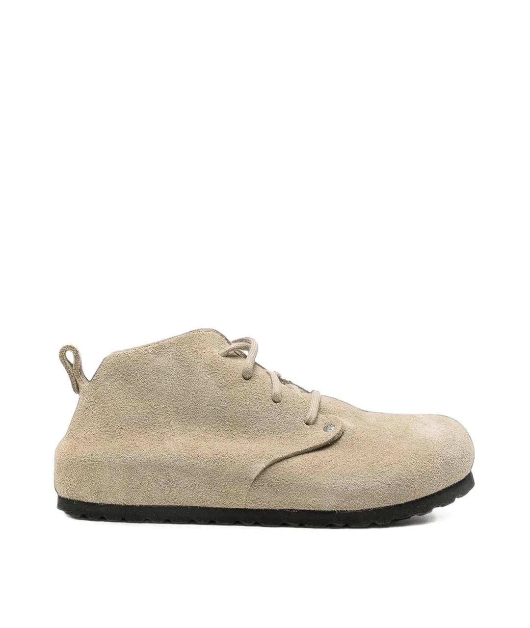 BIRKENSTOCK Бежевые замшевые ботинки, фото 1