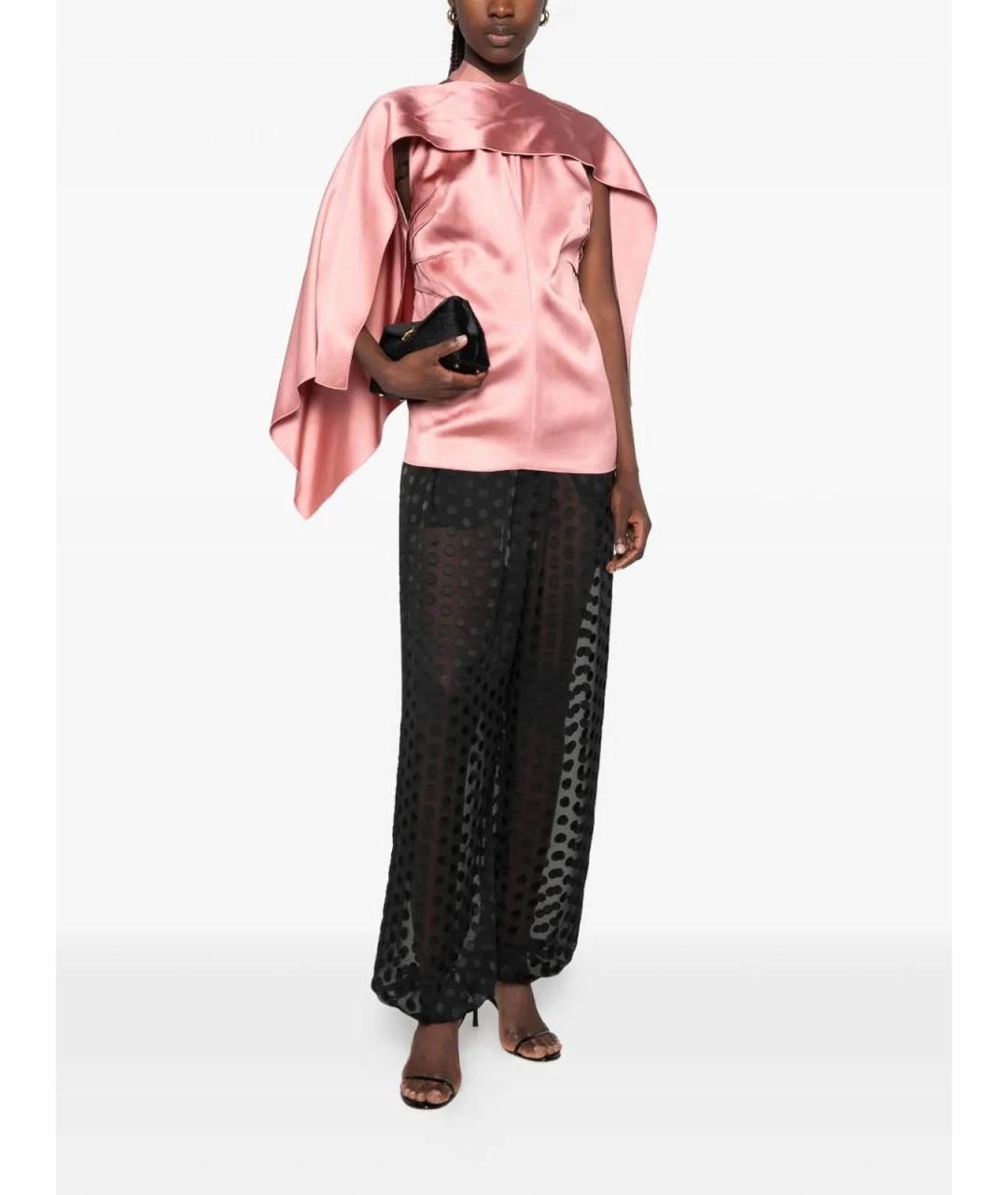 LANVIN Розовая вискозная блузы, фото 2