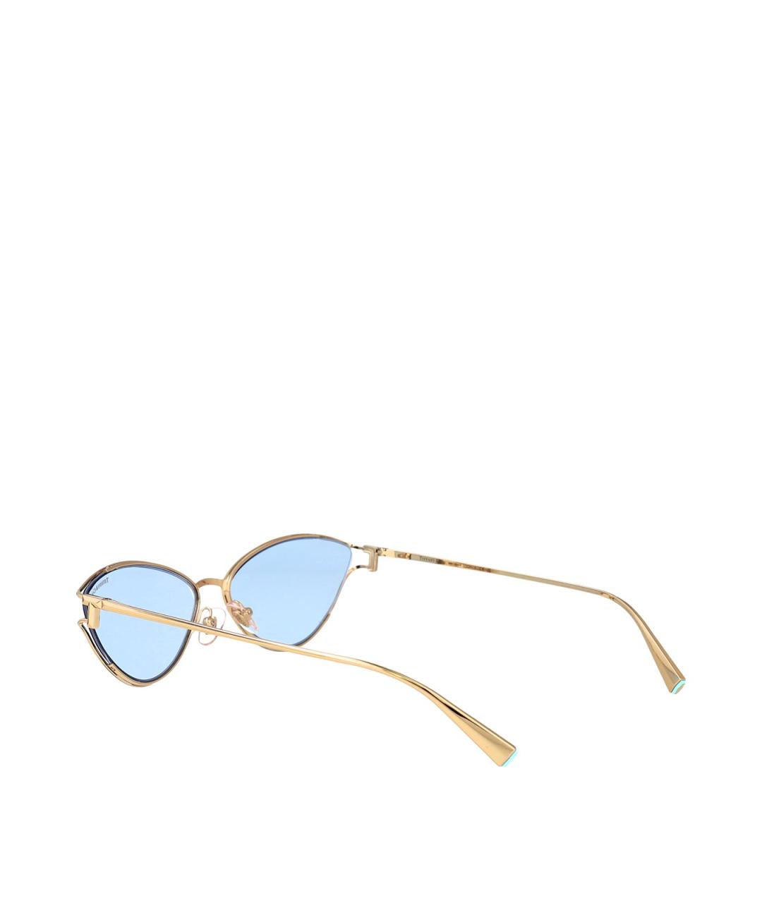 TIFFANY&CO Золотые металлические солнцезащитные очки, фото 4