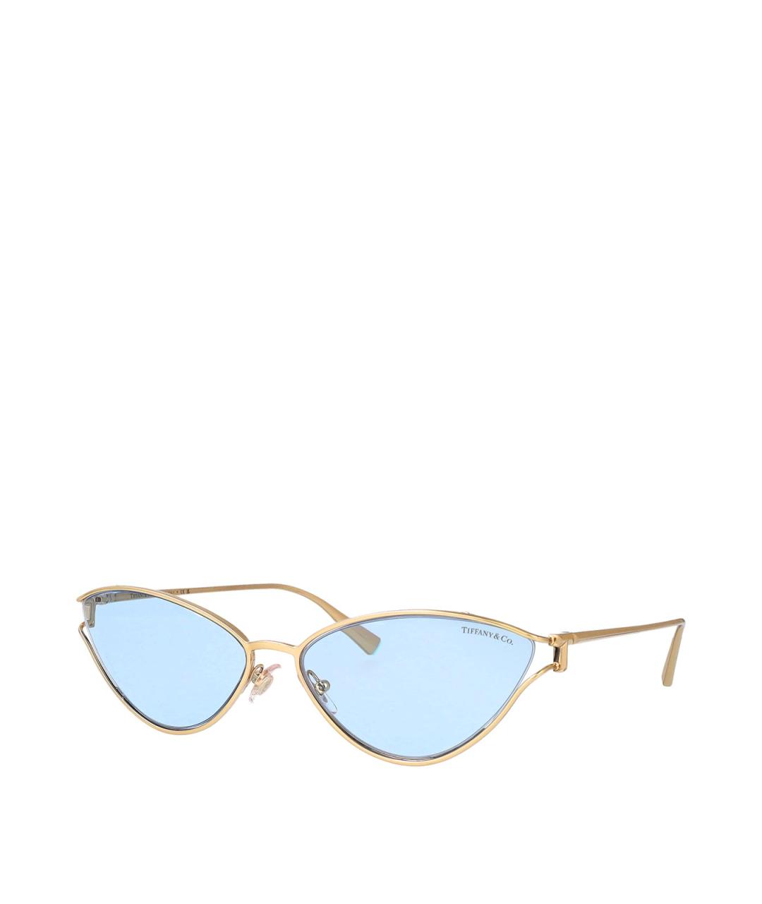 TIFFANY&CO Золотые металлические солнцезащитные очки, фото 2