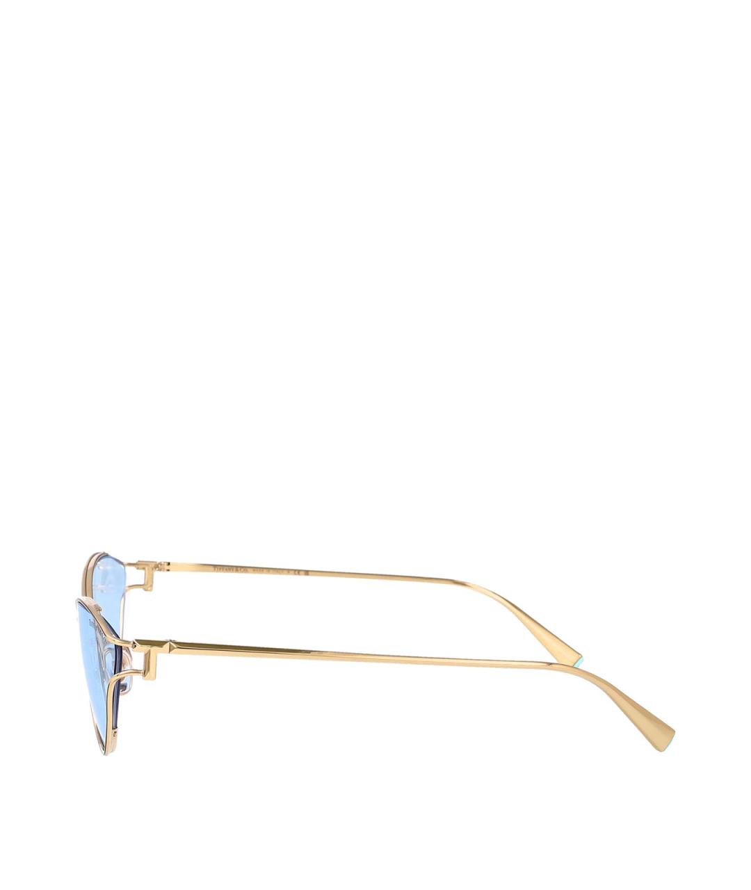 TIFFANY&CO Золотые металлические солнцезащитные очки, фото 3