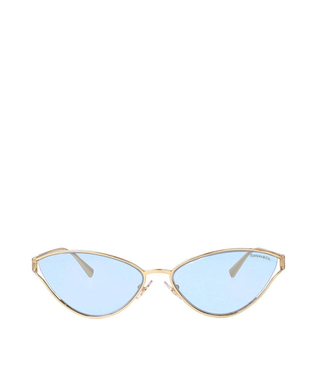 TIFFANY&CO Золотые металлические солнцезащитные очки, фото 1
