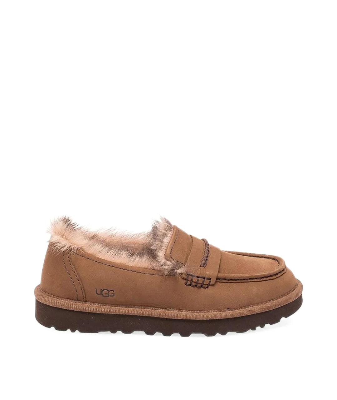 UGG Коричневые замшевые лоферы, фото 1