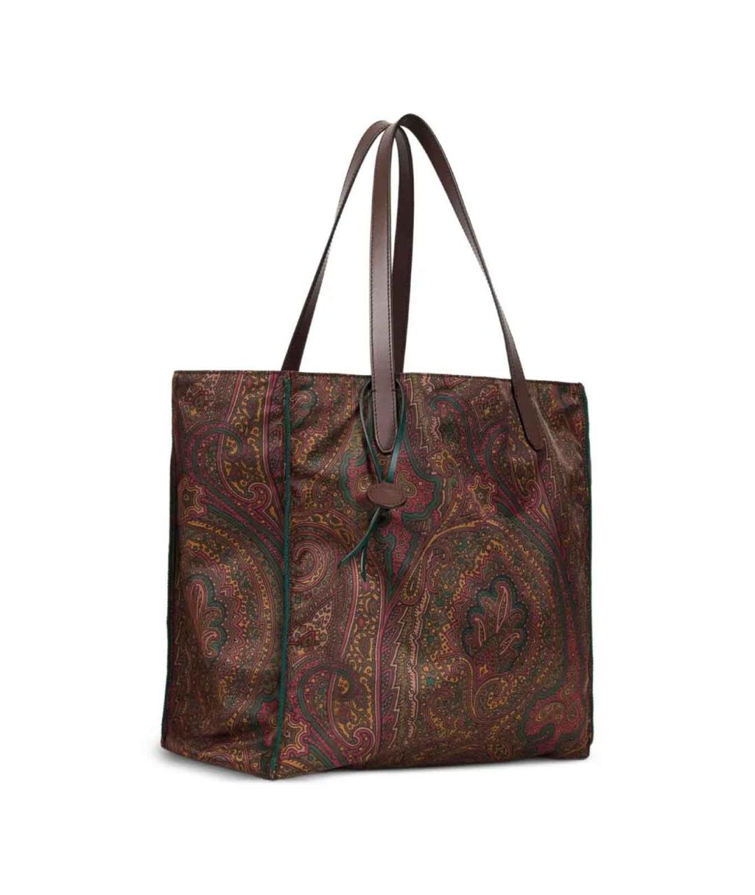 ETRO Коричневая нейлоновая сумка тоут, фото 3