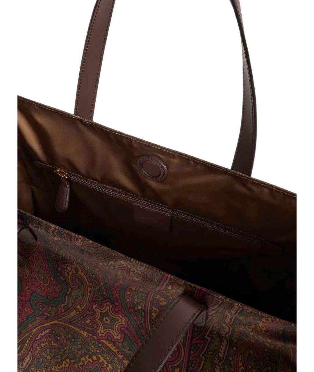 ETRO Коричневая нейлоновая сумка тоут, фото 4