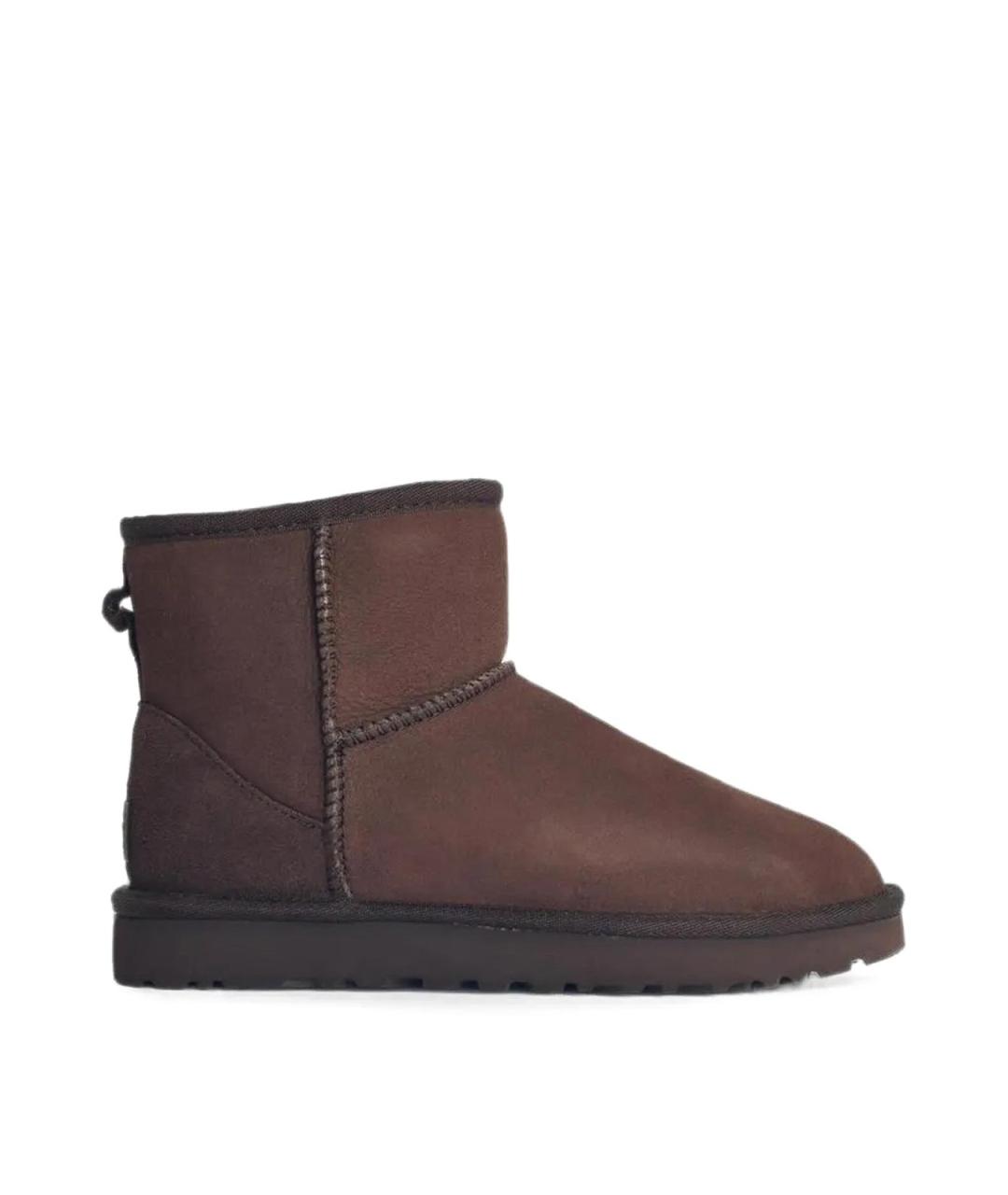 UGG Коричневые замшевые полусапоги, фото 4