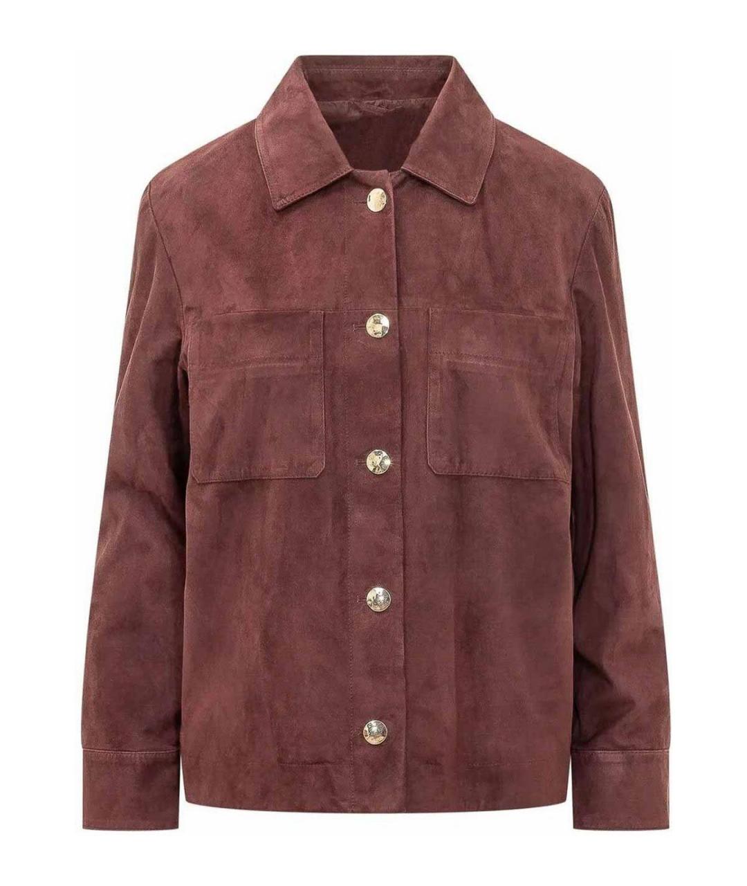 MAX MARA Коричневая замшевая куртка, фото 1