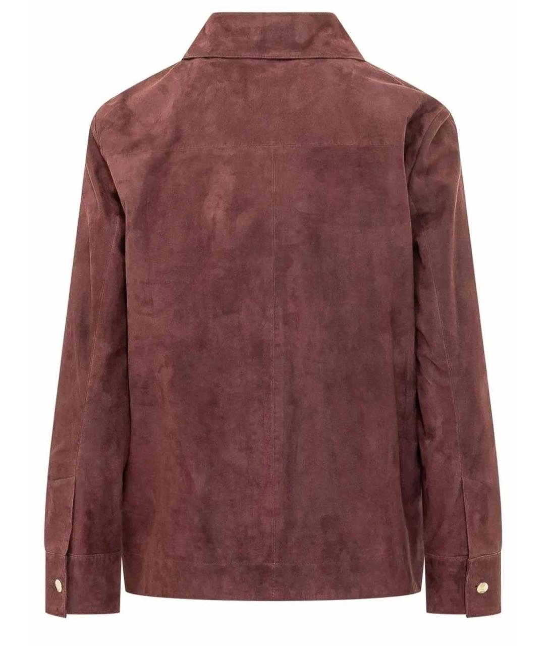MAX MARA Коричневая замшевая куртка, фото 2