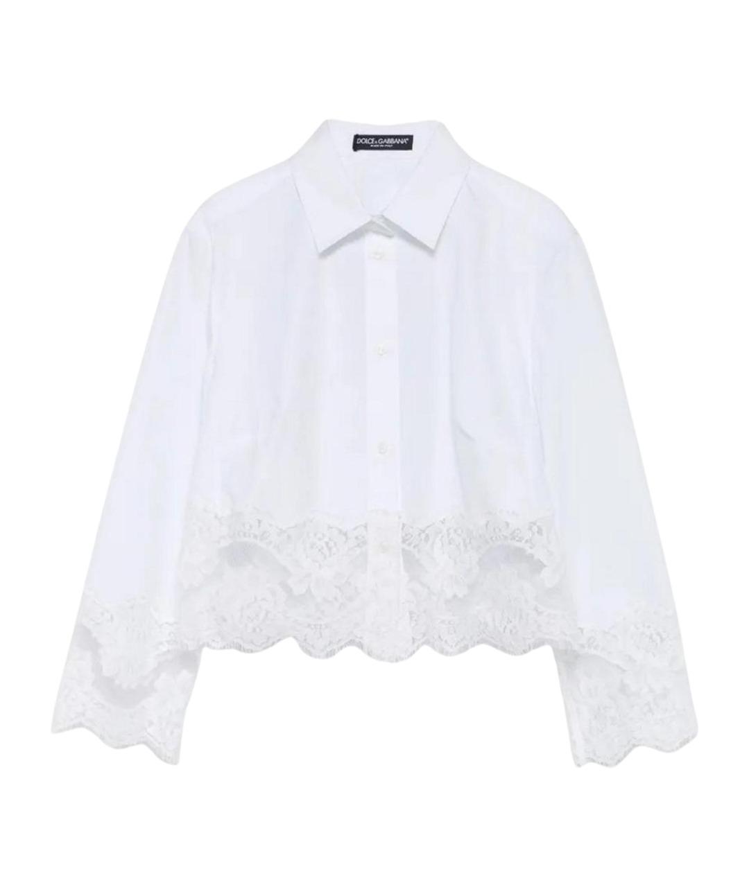 DOLCE&GABBANA Белая хлопковая рубашка, фото 1