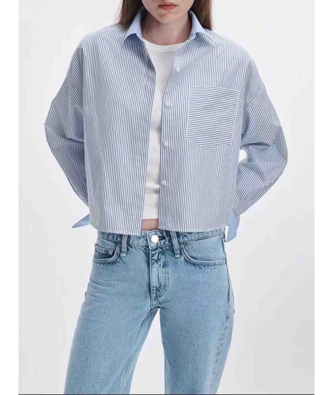 RAG & BONE Голубая хлопковая рубашка, фото 3