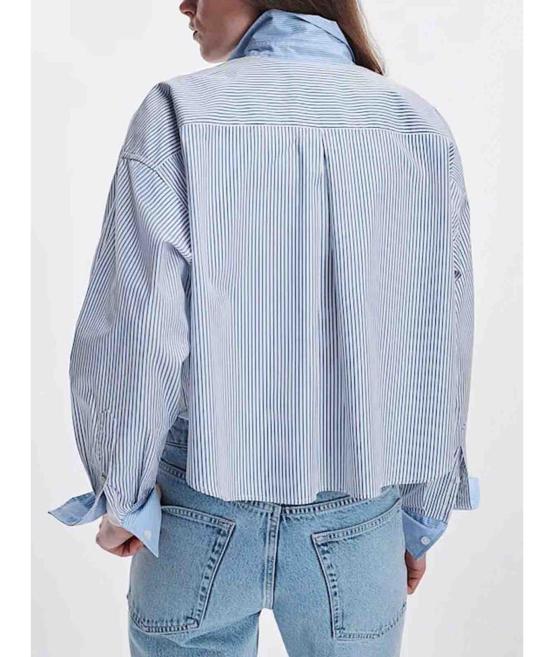 RAG & BONE Голубая хлопковая рубашка, фото 4