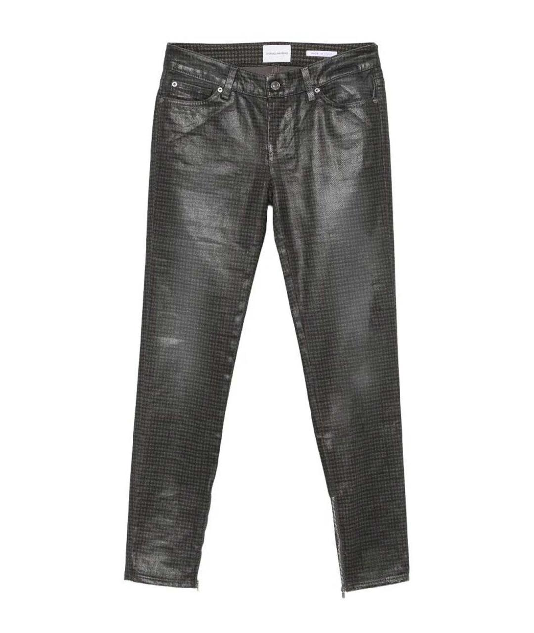 7 FOR ALL MANKIND Серые хлопковые брюки узкие, фото 1