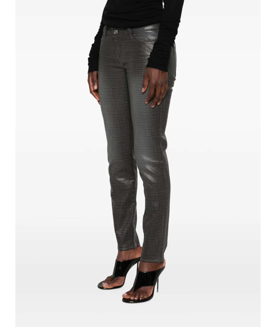 7 FOR ALL MANKIND Серые хлопковые брюки узкие, фото 3