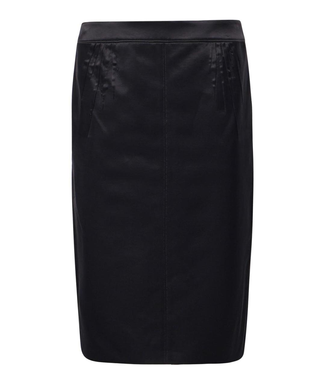 SAINT LAURENT Черная вискозная юбка миди, фото 1