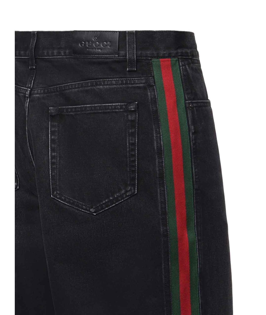 GUCCI Черные хлопковые прямые джинсы, фото 2