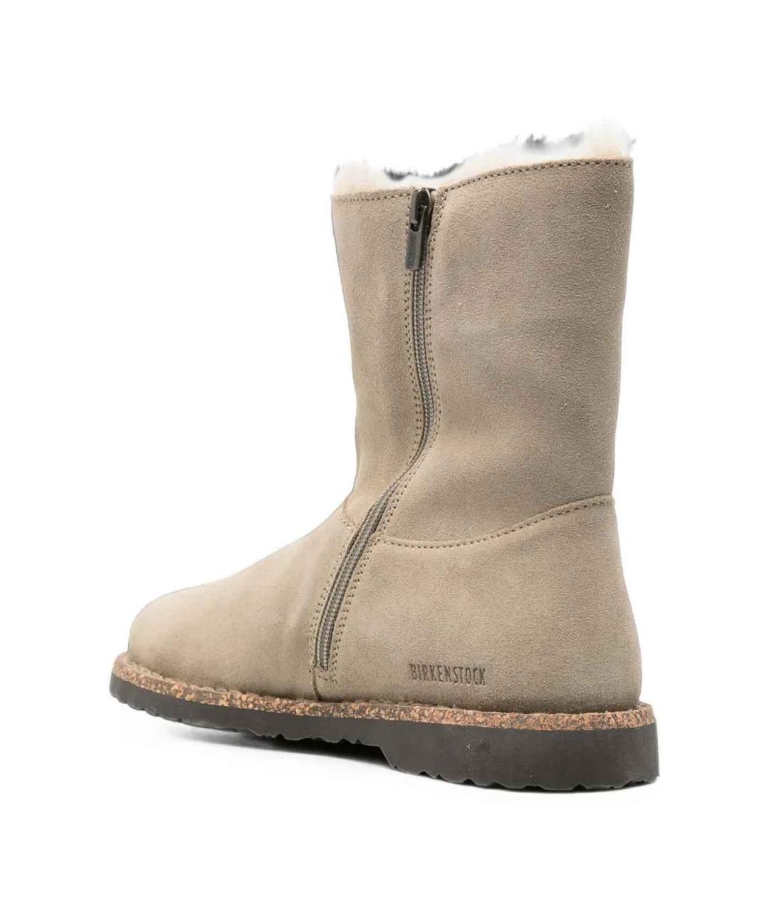 BIRKENSTOCK Бежевые замшевые ботинки, фото 3