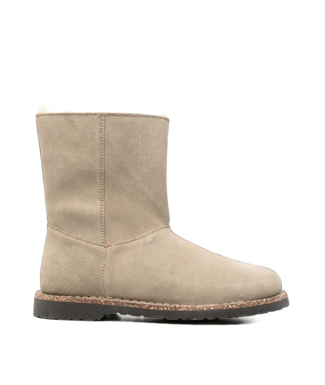 BIRKENSTOCK Бежевые замшевые ботинки, фото 1