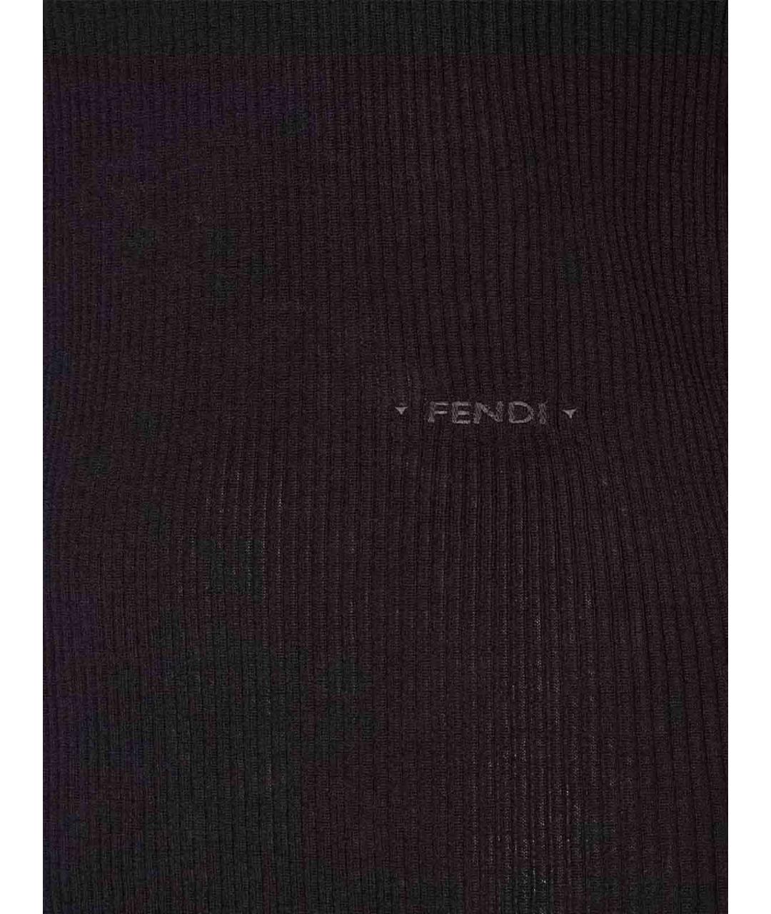 FENDI Черная шерстяная футболка, фото 2