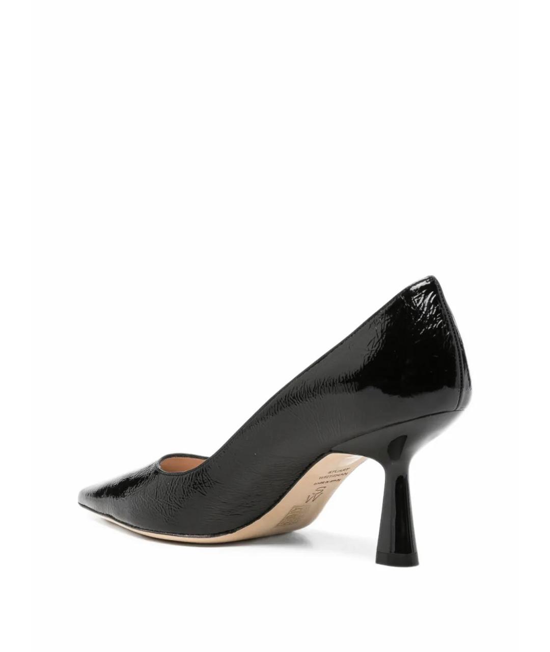 STUART WEITZMAN Черные кожаные туфли, фото 3