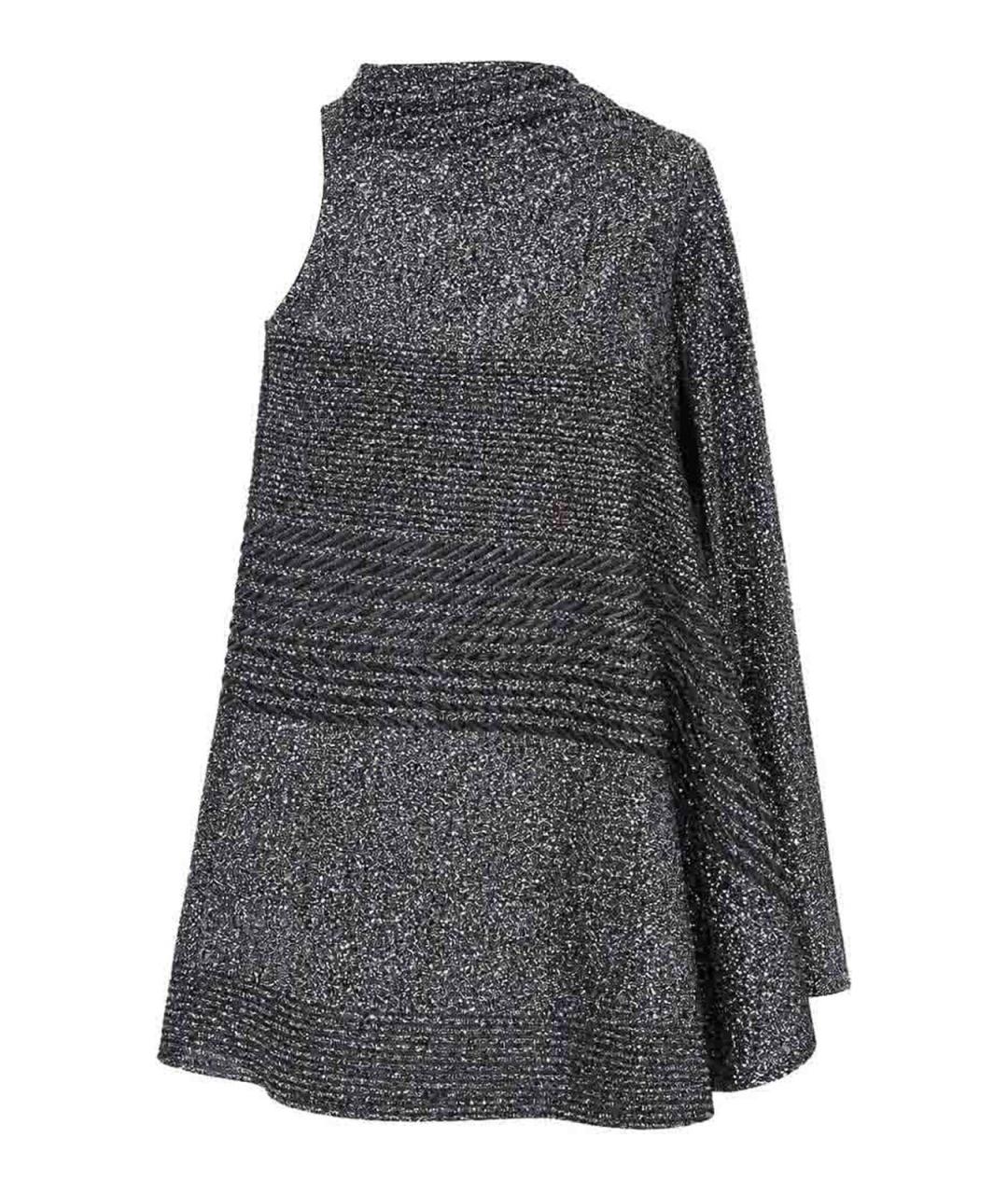 MISSONI Антрацитовое полиамидовое коктейльное платье, фото 1