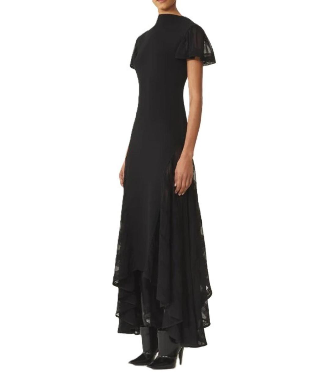LANVIN Черное хлопковое вечернее платье, фото 3