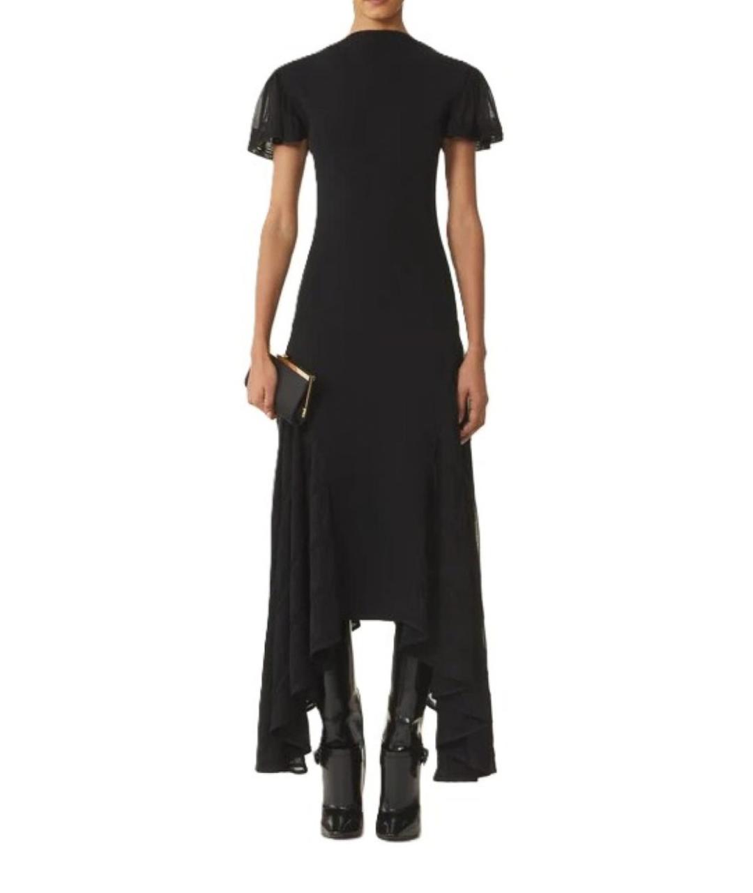 LANVIN Черное хлопковое вечернее платье, фото 2