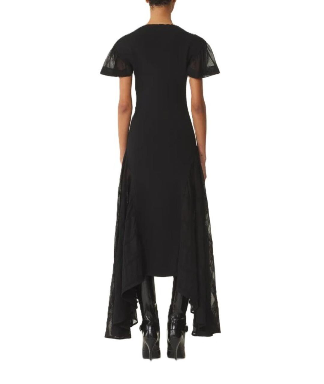 LANVIN Черное хлопковое вечернее платье, фото 4