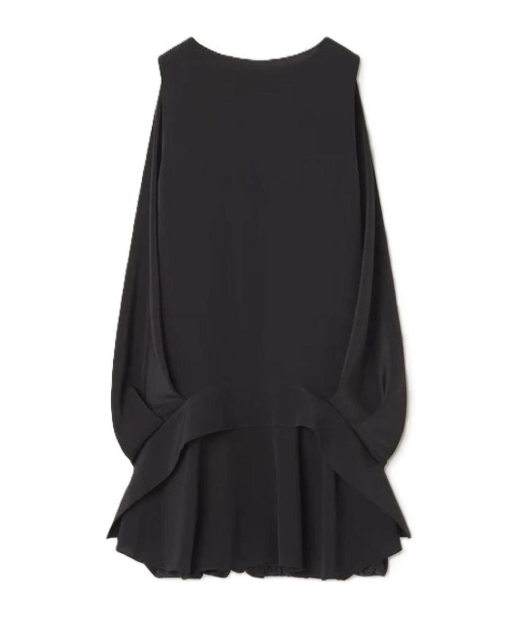 LANVIN Черная шелковая блузы, фото 1