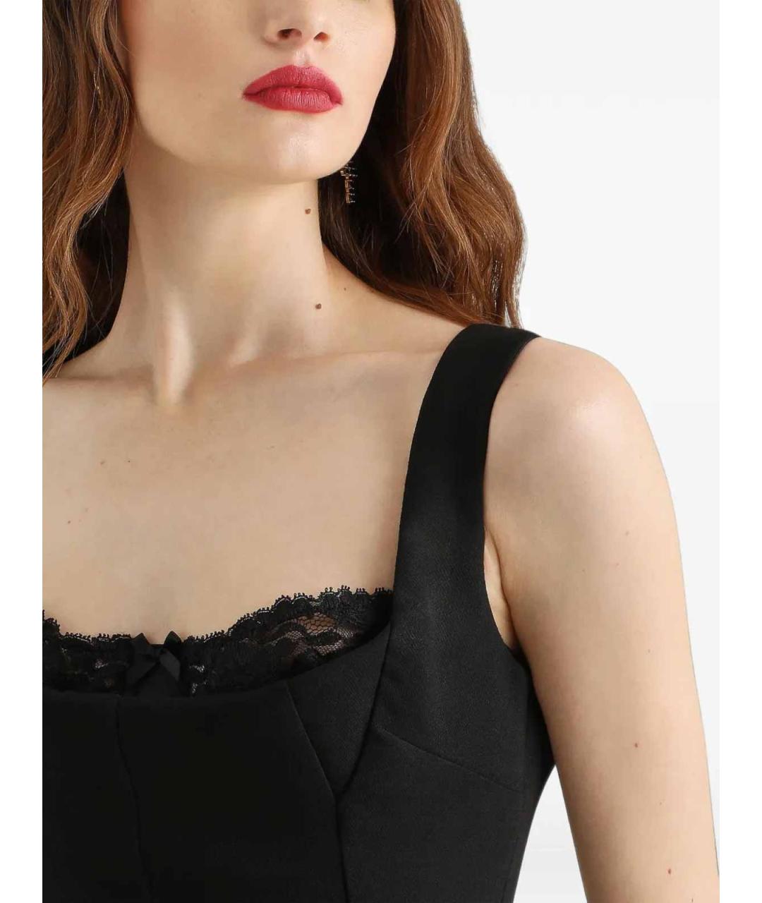 DOLCE&GABBANA Черное шерстяное платье, фото 3