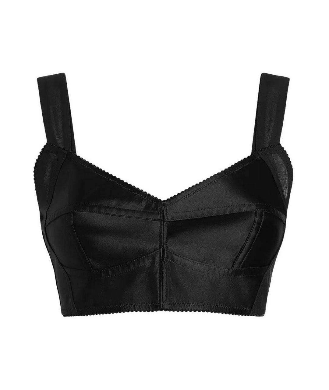 DOLCE&GABBANA Черная полиэстеровая майка, фото 1