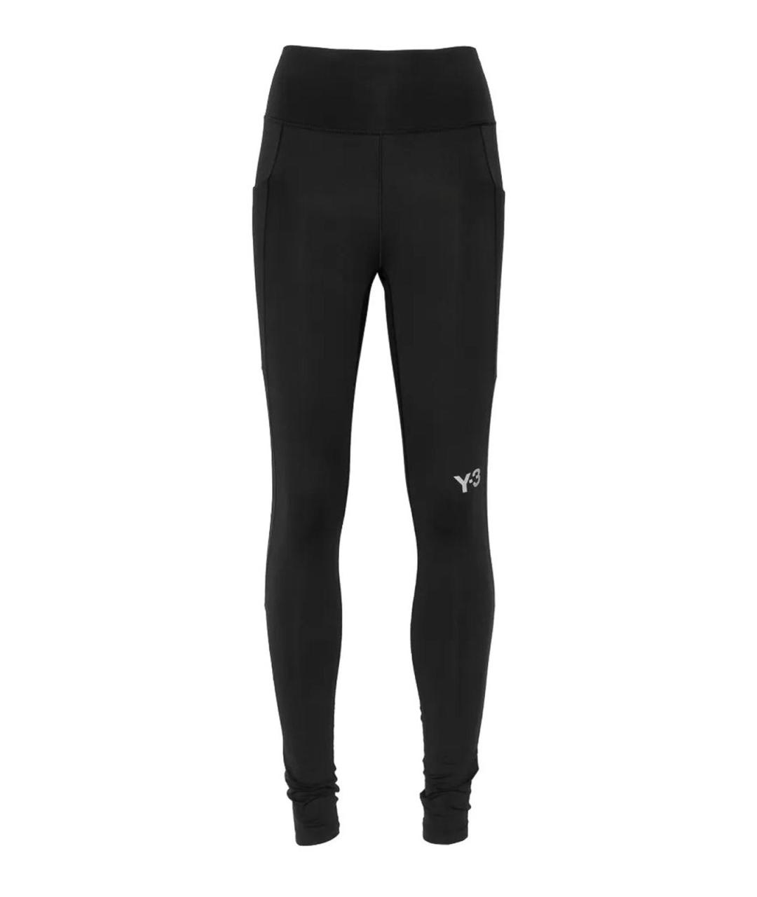 Y-3 Черные полиэстеровые леггинсы и велосипедки, фото 1