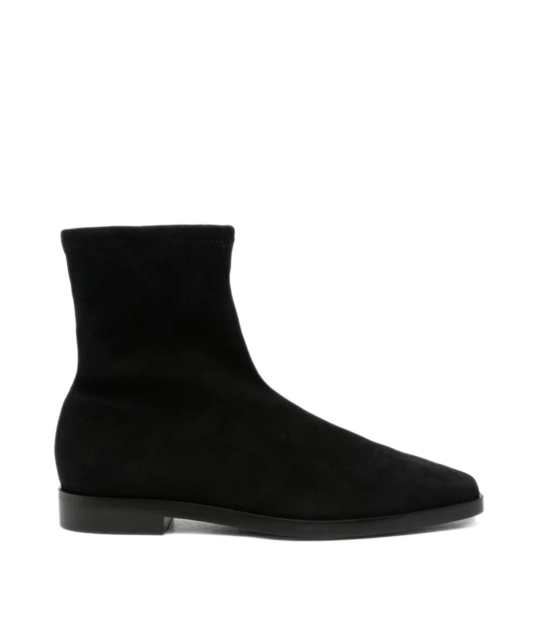 STUART WEITZMAN Черные замшевые ботинки, фото 1