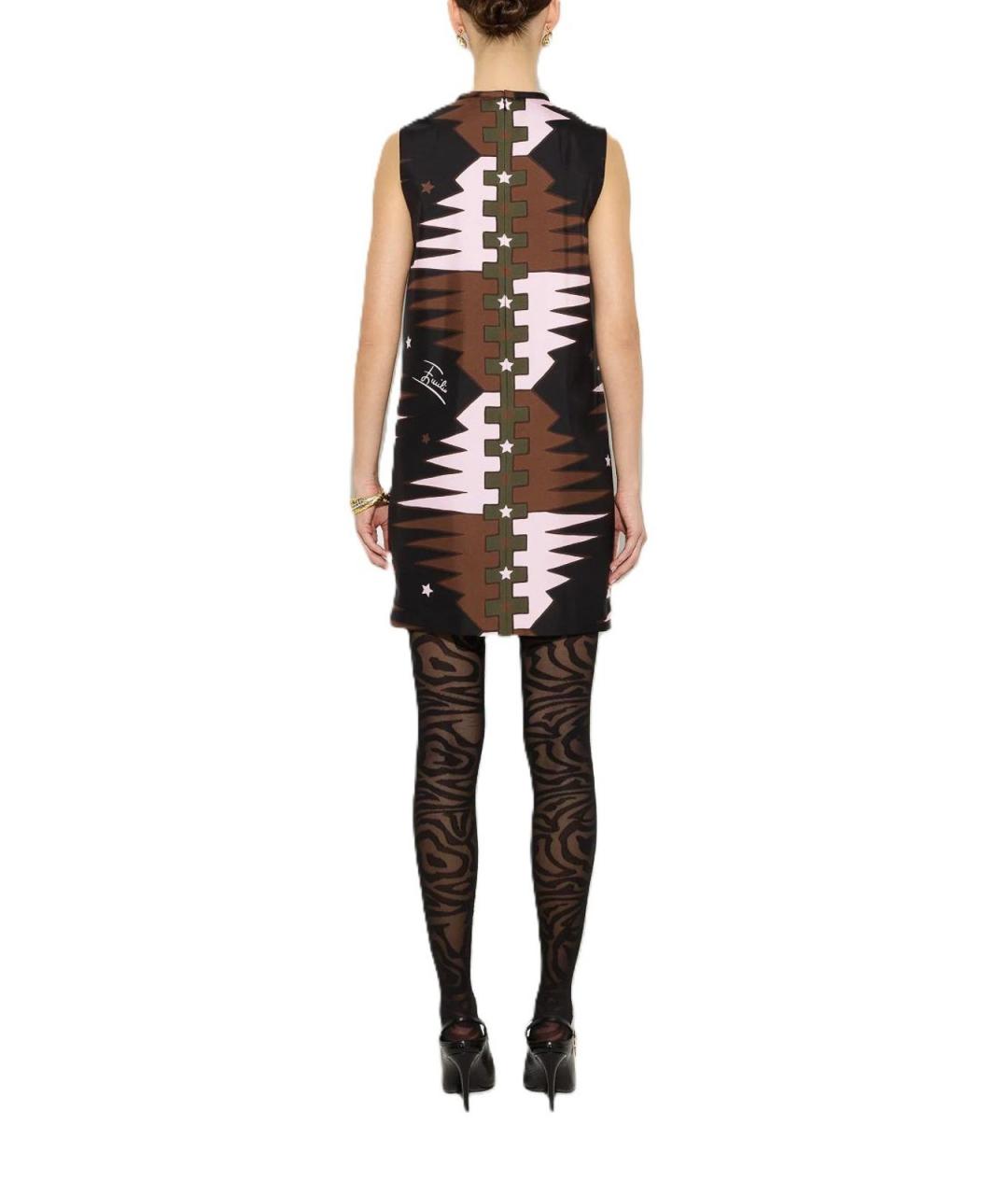 EMILIO PUCCI Мульти шелковое повседневное платье, фото 3