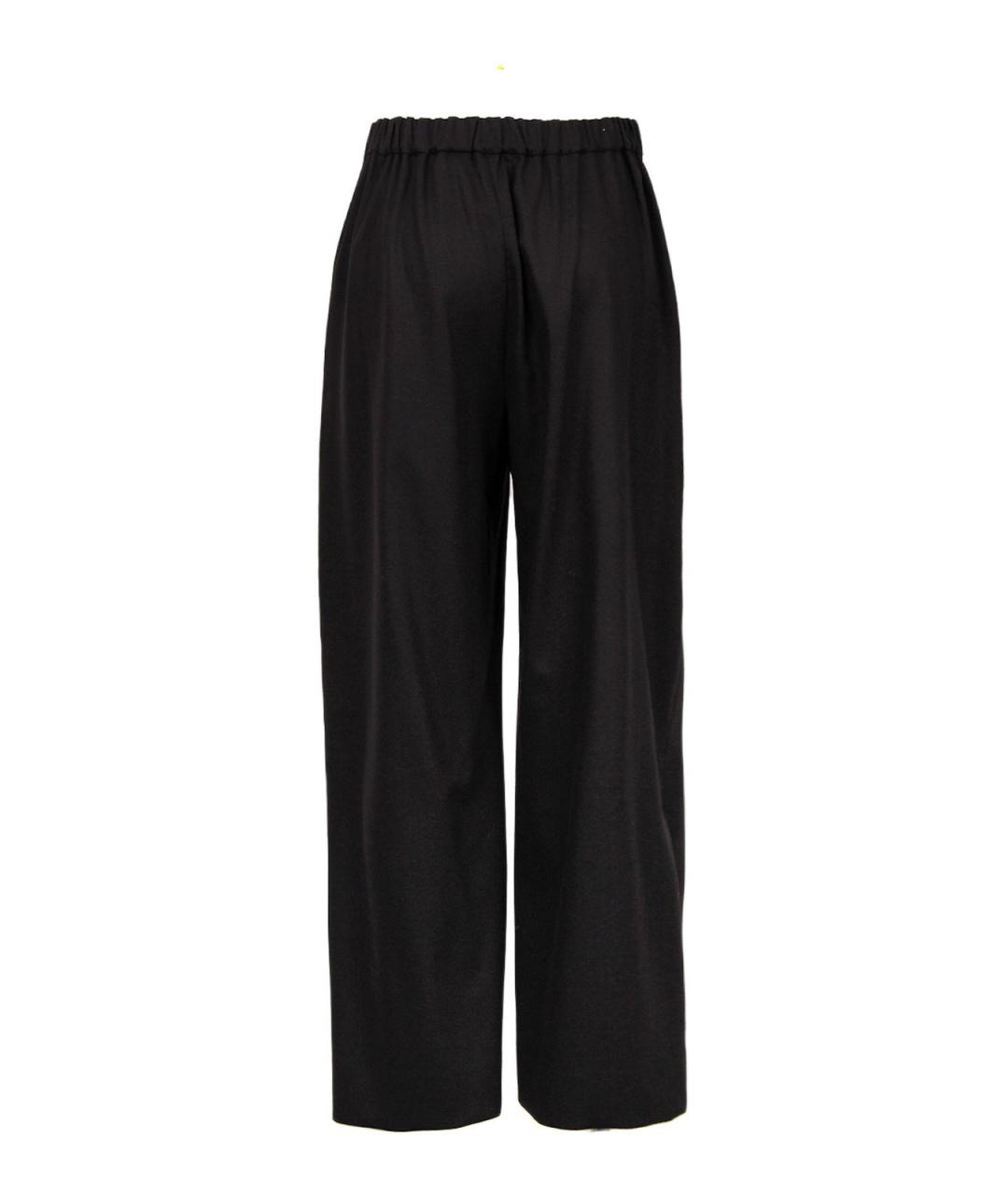 MAX MARA Черные шерстяные брюки широкие, фото 2