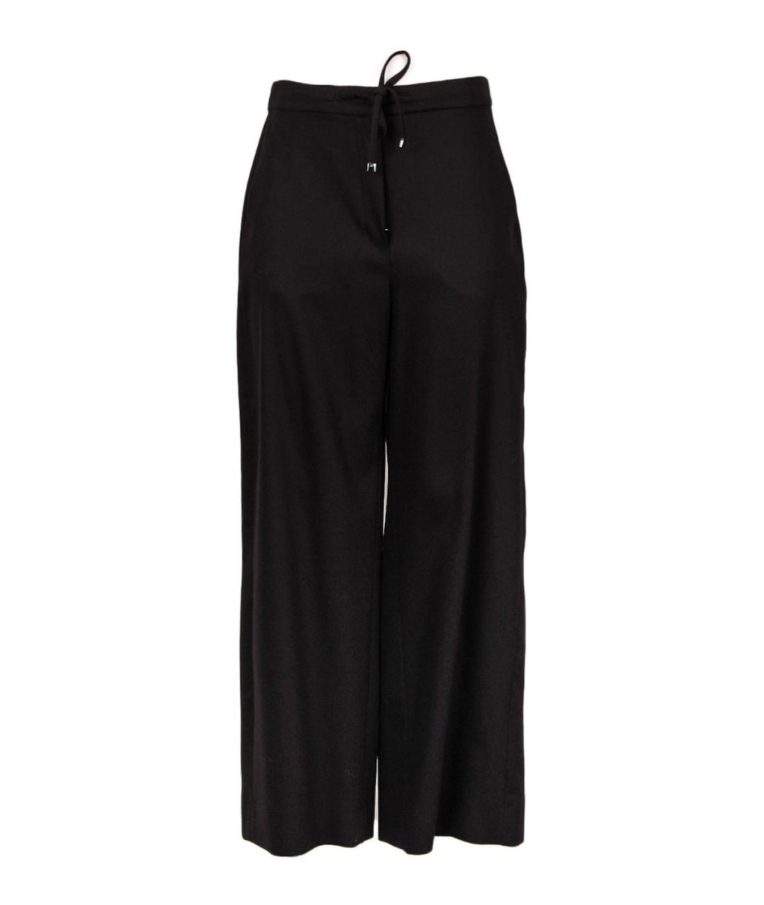 MAX MARA Черные шерстяные брюки широкие, фото 1