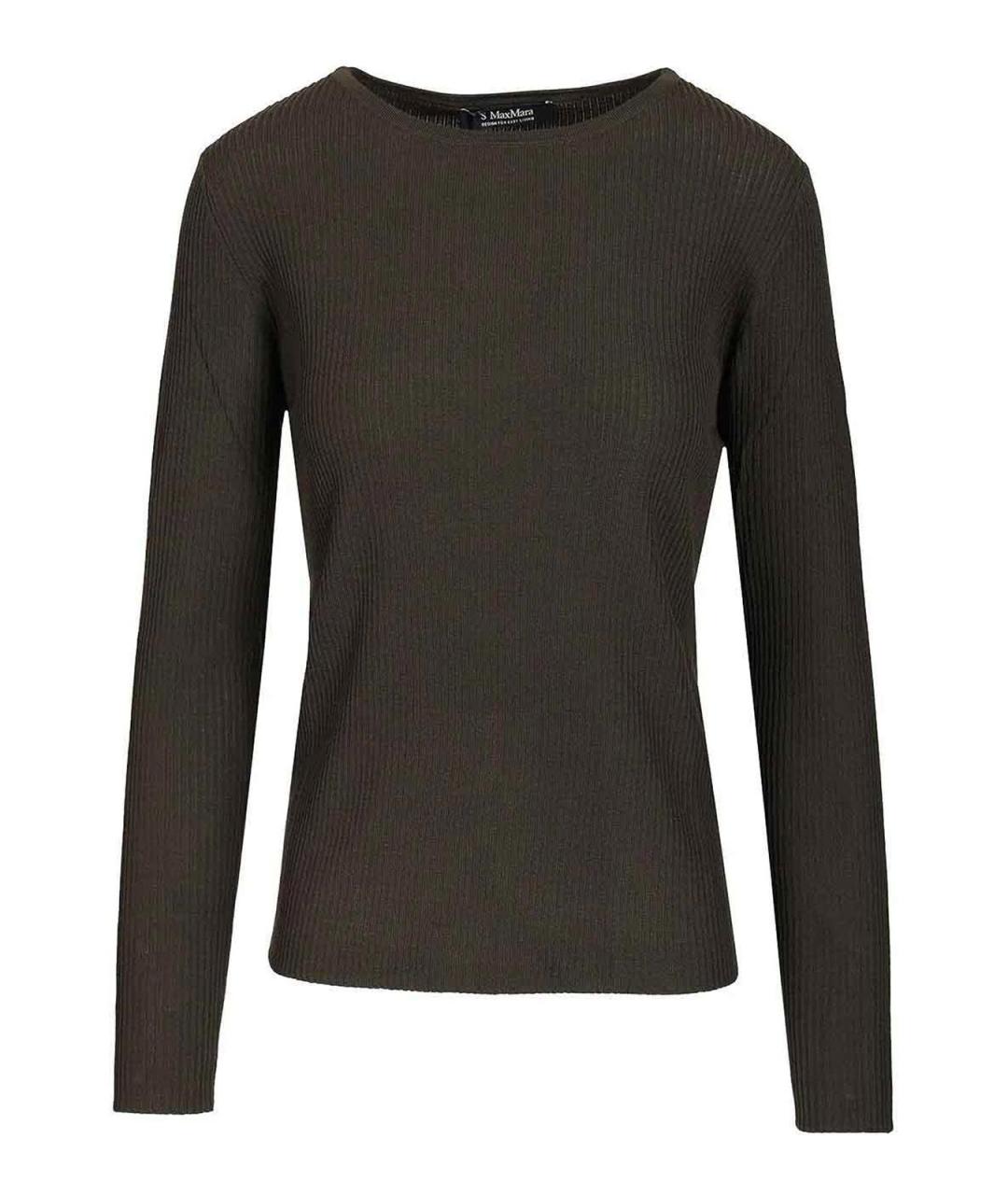 MAX MARA Хаки шерстяной джемпер / свитер, фото 1